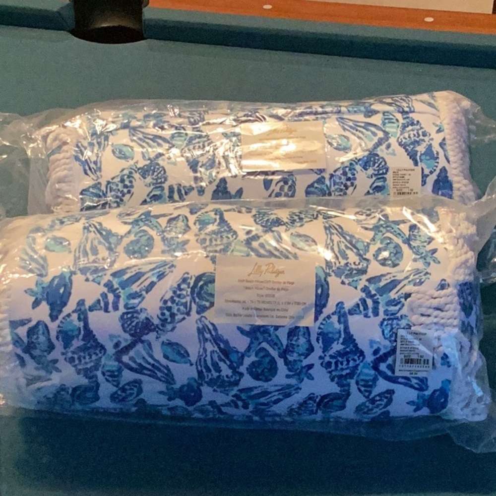 Lilly Pulitzer Blue and White Accent Pillows